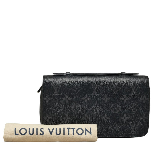 ルイ ヴィトン モノグラム エクリプス ジッピー XL ラウンドファスナー 長財布 M61698 ブラック PVC レザー メンズ LOUIS VUITTON 【中古】