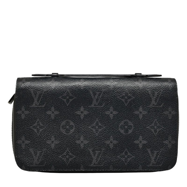 ルイ ヴィトン モノグラム エクリプス ジッピー XL ラウンドファスナー 長財布 M61698 ブラック PVC レザー メンズ LOUIS VUITTON 【中古】