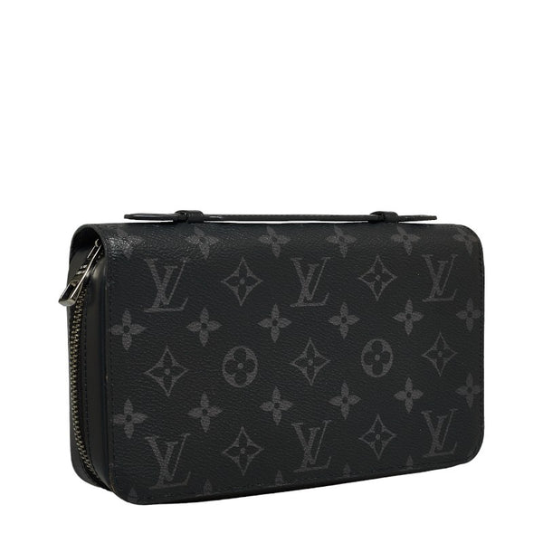 ルイ ヴィトン モノグラム エクリプス ジッピー XL ラウンドファスナー 長財布 M61698 ブラック PVC レザー メンズ LOUIS VUITTON 【中古】