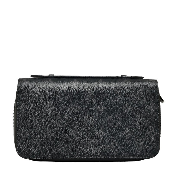 ルイ ヴィトン モノグラム エクリプス ジッピー XL ラウンドファスナー 長財布 M61698 ブラック PVC レザー メンズ LOUIS VUITTON 【中古】