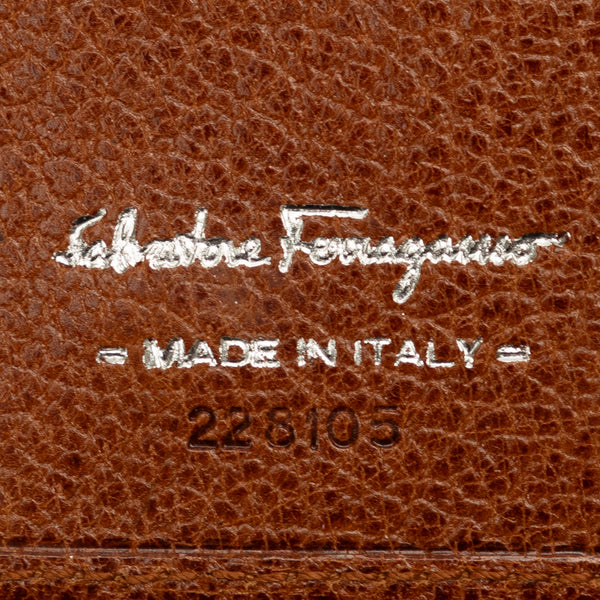 サルヴァトーレフェラガモ ヴィンテージ F金具 キーケース 6連 札入れ 228105 ブラウン レザー レディース Salvatore Ferragamo 【中古】