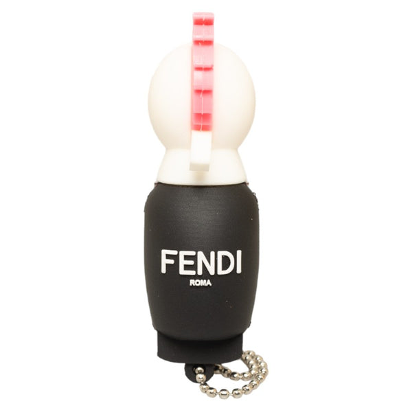 フェンディ カール ラガーフェルド USBメモリ ケース キーホルダー ブラック ホワイト ラバー レディース FENDI 【中古】