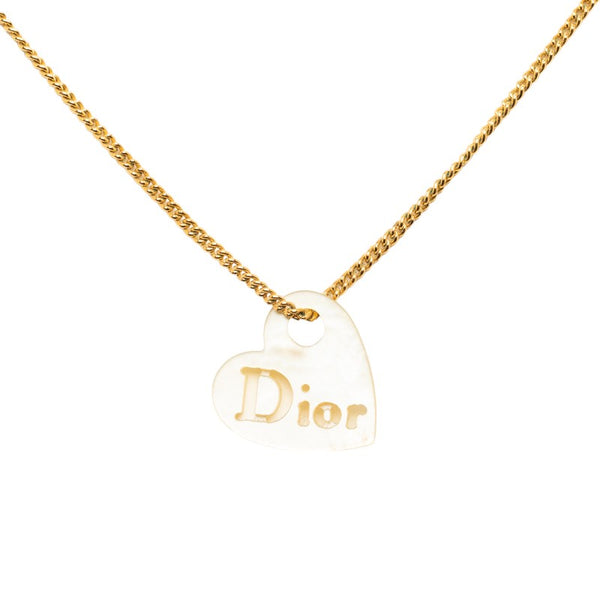 ディオール シェル ハート ネックレス ゴールド メッキ メッキ レディース Dior 【中古】