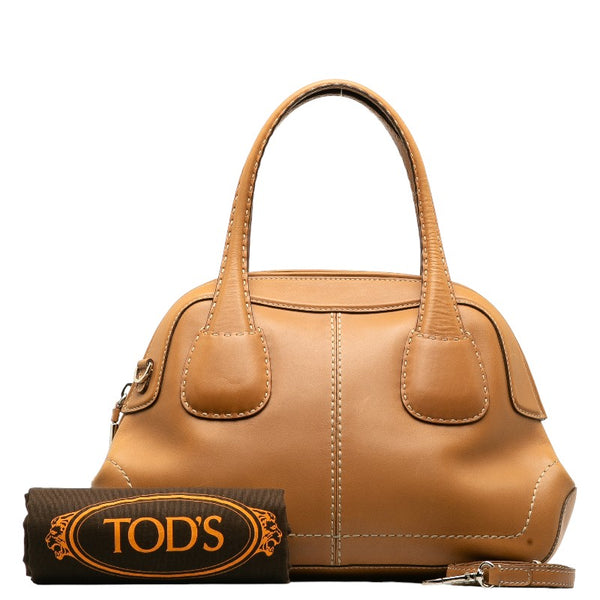 トッズ ステッチ ハンドバッグ ショルダーバッグ 2WAY ベージュ レザー レディース TOD’S 【中古】