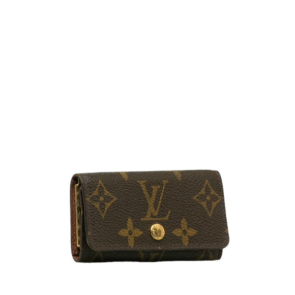 ルイ ヴィトン モノグラム ミュルティクレ4 キーケース M62631 ブラウン PVC レザー レディース LOUIS VUITTON 【中古】