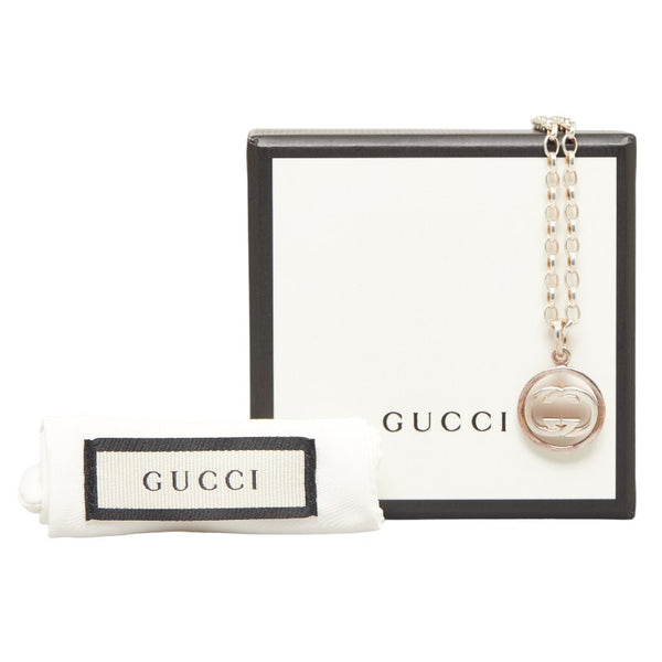 グッチ インターロッキングG ネックレス シルバー SV925 シルバー レディース GUCCI 【中古】