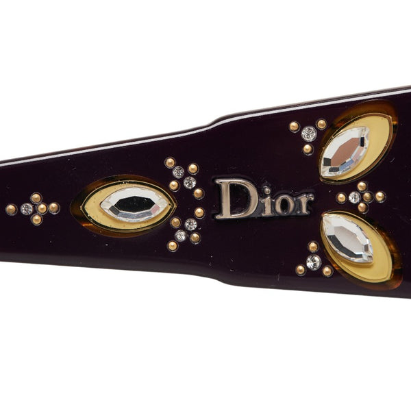 ディオール スクエア ビジュー サングラス 2ARDG パープル プラスチック レディース Dior 【中古】