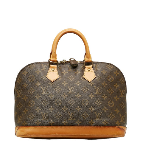 ルイ ヴィトン モノグラム アルマ ハンドバッグ M53151 ブラウン PVC レザー レディース LOUIS VUITTON 【中古】