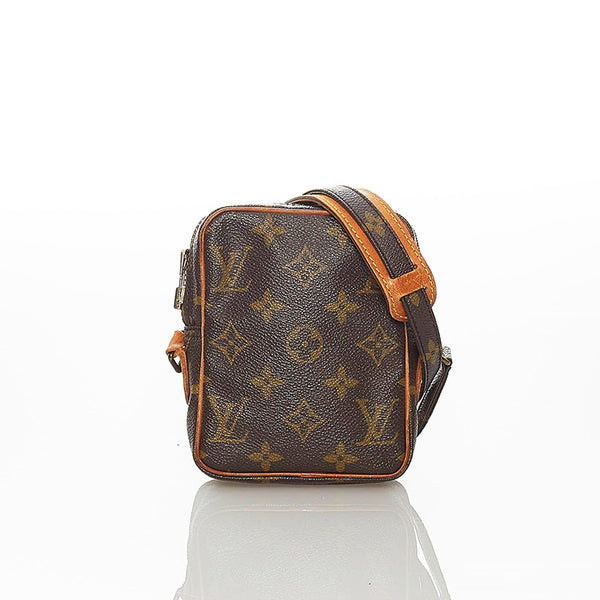 ルイ ヴィトン モノグラム ミニダヌーブ ショルダーバッグ M45268 ブラウン PVC レザー レディース LOUIS VUITTON 【中古】