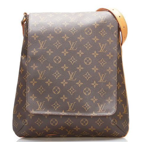 ルイ ヴィトン モノグラム ミュゼット 斜め掛け ショルダーバッグ M51256 ブラウン PVC レザー レディース LOUIS VUITTON 【中古】