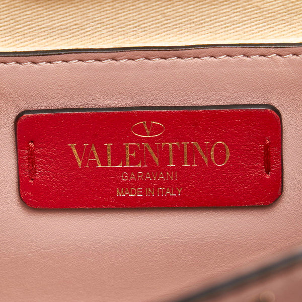 ヴァレンティノ ロックスタッズ ジョイロック  ハンドバッグ ショルダーバッグ 2WAY ピンク レザー レディース VALENTINO 【中古】