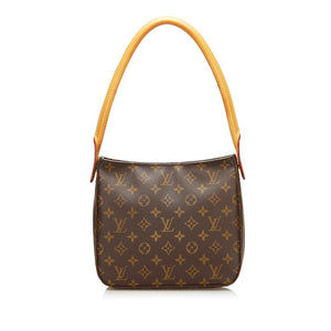 ルイ ヴィトン モノグラム ルーピングMM ショルダーバッグ M51146 ブラウン PVC レザー レディース LOUIS VUITTON 【中古】