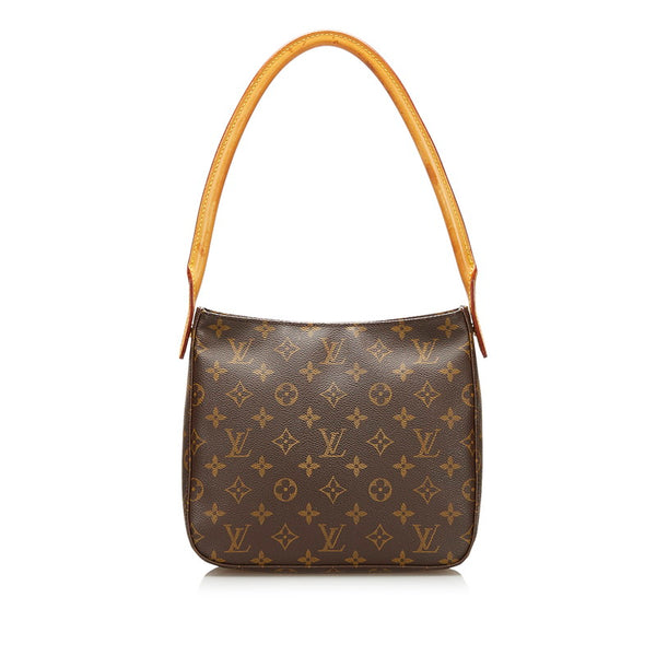 ルイ ヴィトン モノグラム ルーピングMM ショルダーバッグ M51146 ブラウン PVC レザー レディース LOUIS VUITTON 【中古】