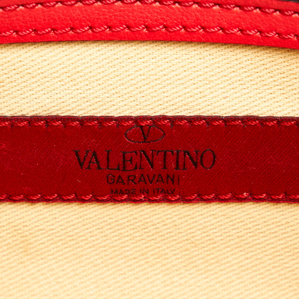 ヴァレンティノ ロックスタッズ ハンドバッグ ショルダーバッグ 2WAY レッド レザー レディース VALENTINO 【中古】