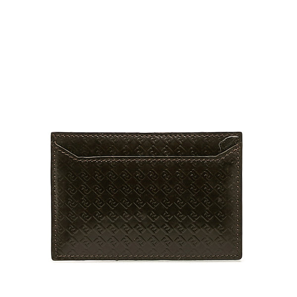 フェンディ カードケース 7M0012 ブラウン レザー レディース FENDI 【中古】