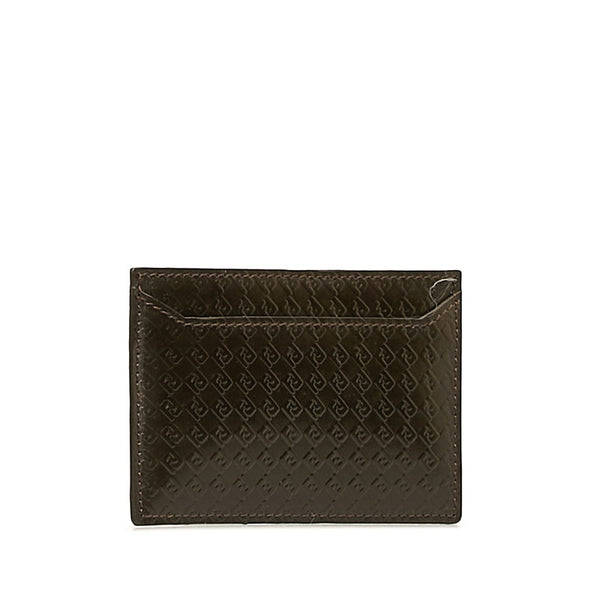 フェンディ カードケース 7M0012 ブラウン レザー レディース FENDI 【中古】