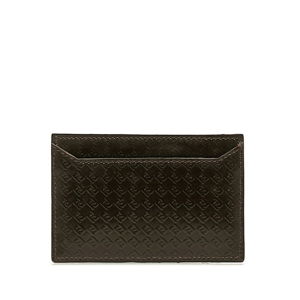 フェンディ カードケース 7M0012 ブラウン レザー レディース FENDI 【中古】