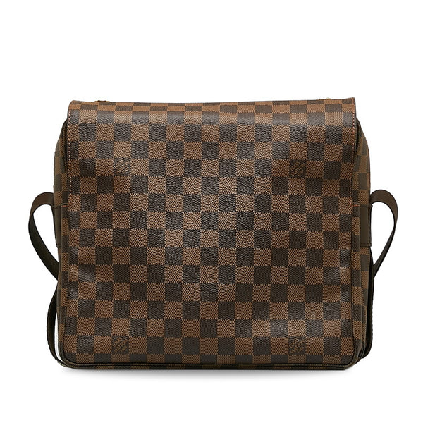 ルイ ヴィトン ダミエ ナヴィグリオ 斜め掛け ショルダーバッグ N45255 ブラウン PVC レザー レディース LOUIS VUITTON 【中古】