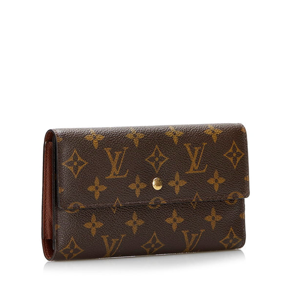 ルイ ヴィトン モノグラム ポルトフォイユ インターナショナル 長財布 M61217 ブラウン PVC レザー レディース LOUIS VUITTON 【中古】