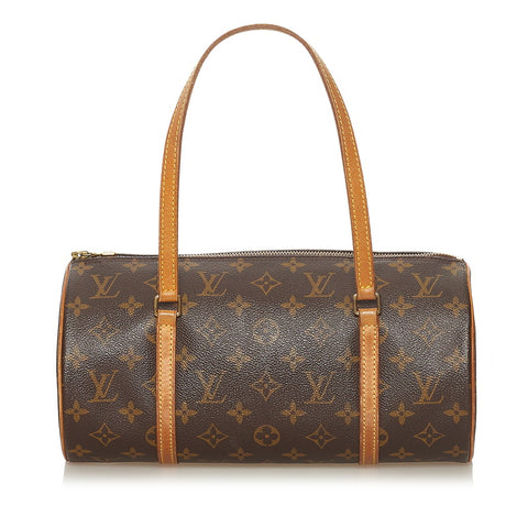 ルイ ヴィトン モノグラム 旧パピヨン 30 ハンドバッグ M51385 ブラウン PVC レザー レディース LOUIS VUITTON 【中古】