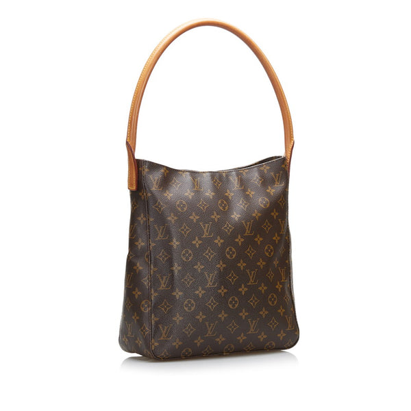 ルイ ヴィトン モノグラム ルーピングGM ショルダーバッグ M51145 ブラウン PVC レザー レディース LOUIS VUITTON 【中古】