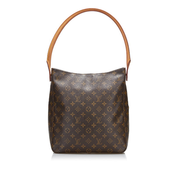 ルイ ヴィトン モノグラム ルーピングGM ショルダーバッグ M51145 ブラウン PVC レザー レディース LOUIS VUITTON 【中古】