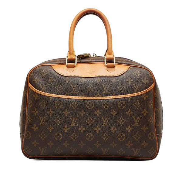 ルイ ヴィトン モノグラム ドーヴィル ハンドバッグ M47270 ブラウン PVC レザー レディース LOUIS VUITTON 【中古】