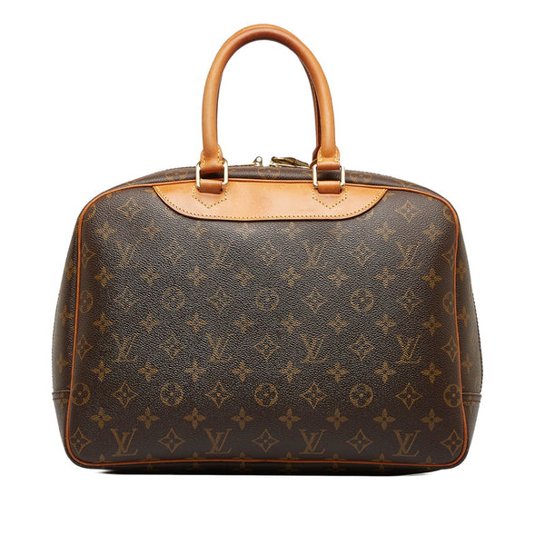 ルイ ヴィトン モノグラム ドーヴィル ハンドバッグ M47270 ブラウン PVC レザー レディース LOUIS VUITTON 【中古】