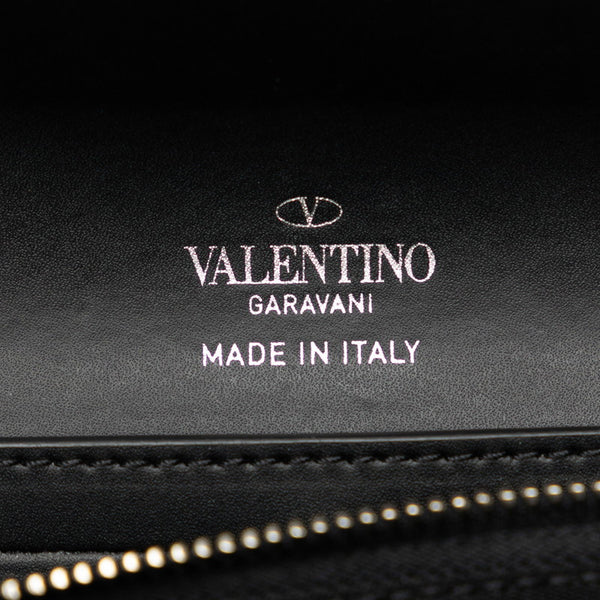 ヴァレンチノ ロゴ 長財布 ショルダーバッグ 2WAY ブラック レザー メンズ Valentino 【中古】