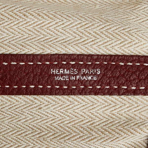 エルメス ガーデンパーティPM シルバー金具 ハンドバッグ トートバッグ ルージュアッシュ レッド ネゴンダ レディース HERMES 【中古】