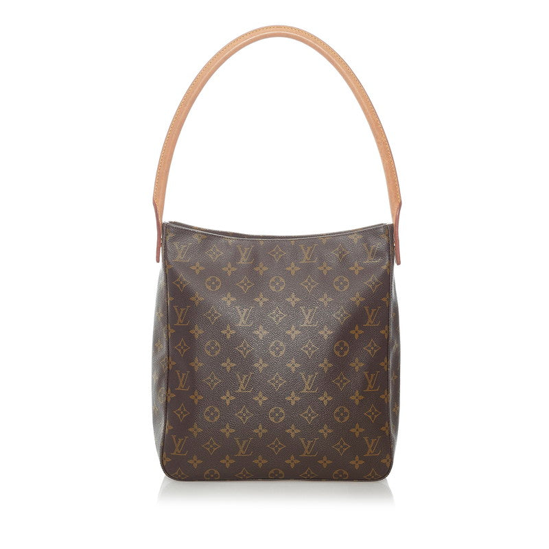 ルイ ヴィトン モノグラム ルーピングGM ワンショルダーバッグ M51145 ブラウン PVC レザー レディース LOUIS VUITTON 【中古】