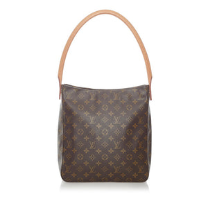 ルイ ヴィトン モノグラム ルーピングGM ワンショルダーバッグ M51145 ブラウン PVC レザー レディース LOUIS VUITTON 【中古】