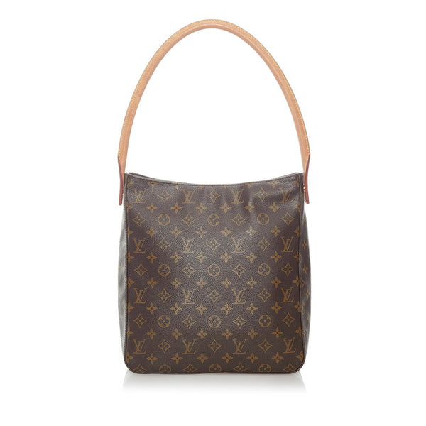 ルイ ヴィトン モノグラム ルーピングGM ワンショルダーバッグ M51145 ブラウン PVC レザー レディース LOUIS VUITTON 【中古】