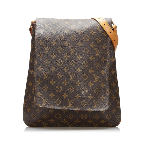 ルイ ヴィトン モノグラム ミュゼット 斜め掛け ショルダーバッグ M51256 ブラウン PVC レザー レディース LOUIS VUITTON 【中古】