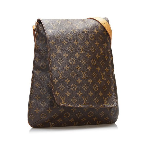 ルイ ヴィトン モノグラム ミュゼット 斜め掛け ショルダーバッグ M51256 ブラウン PVC レザー レディース LOUIS VUITTON 【中古】