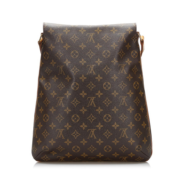 ルイ ヴィトン モノグラム ミュゼット 斜め掛け ショルダーバッグ M51256 ブラウン PVC レザー レディース LOUIS VUITTON 【中古】