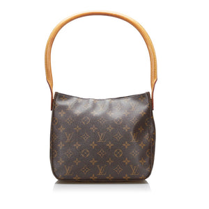 ルイ ヴィトン モノグラム ルーピングMM ショルダーバッグ M51146 ブラウン PVC レザー レディース LOUIS VUITTON 【中古】