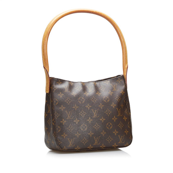 ルイ ヴィトン モノグラム ルーピングMM ショルダーバッグ M51146 ブラウン PVC レザー レディース LOUIS VUITTON 【中古】