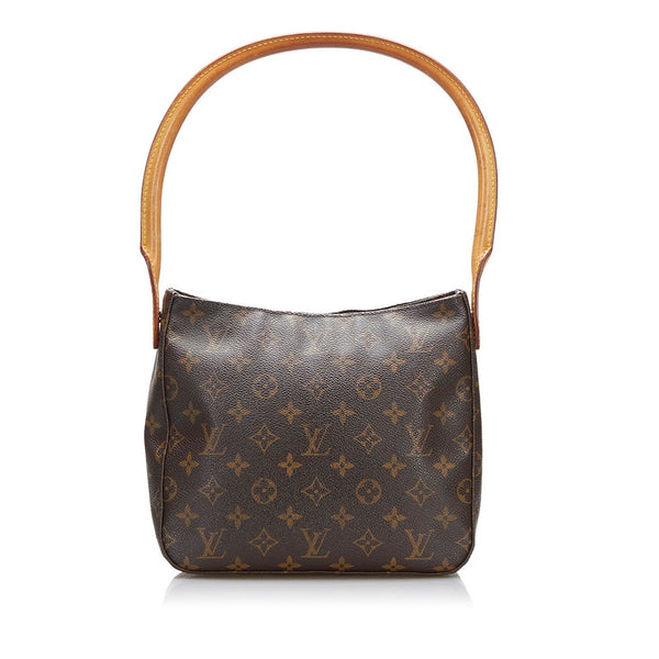 ルイ ヴィトン モノグラム ルーピングMM ショルダーバッグ M51146 ブラウン PVC レザー レディース LOUIS VUITTON 【中古】