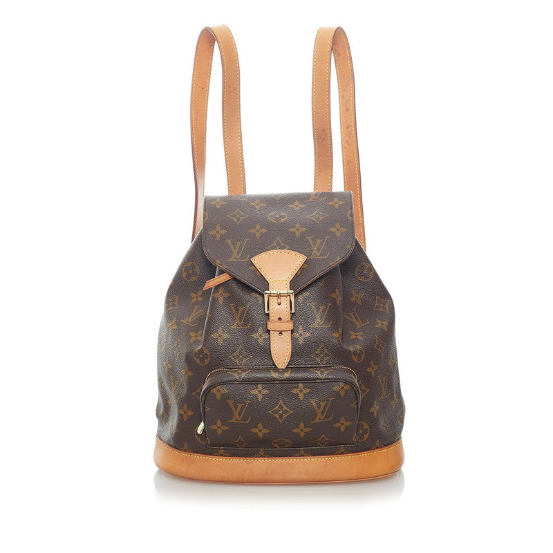 ルイ ヴィトン モノグラム モンスリPM リュック バックパック M51137 ブラウン PVC レザー レディース LOUIS VUITTON 【中古】