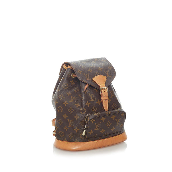 ルイ ヴィトン モノグラム モンスリPM リュック バックパック M51137 ブラウン PVC レザー レディース LOUIS VUITTON 【中古】