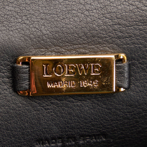 ロエベ アントン ブラック レザー リュック バックパック ユニセックス LOEWE 【中古】