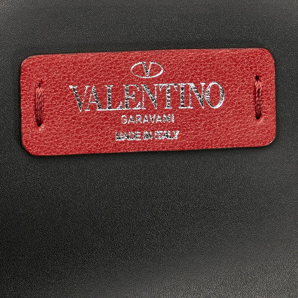 ヴァレンティノ ロゴ トートバッグ ショルダーバッグ 2WAY VY0B0731 WJW 0NI/NERO-BIA ブラック レザー メンズ VALENTINO 【中古】