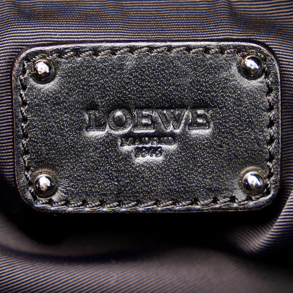 ロエベ ローラ26 チェーン ハンドバッグ メタリック ブロンズ ブラック  レザー レディース LOEWE 【中古】