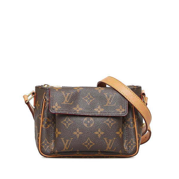 ルイ ヴィトン モノグラム ヴィバシテPM 斜め掛け ショルダーバッグ M51165 ブラウン PVC レザー レディース LOUIS VUITTON 【中古】