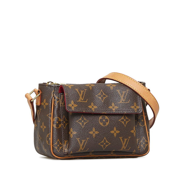 ルイ ヴィトン モノグラム ヴィバシテPM 斜め掛け ショルダーバッグ M51165 ブラウン PVC レザー レディース LOUIS VUITTON 【中古】