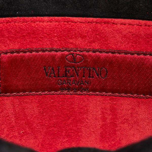 ヴァレンティノ ロックスタッズ　スパイク ミニ バックパック リュック ブラック レザー レディース VALENTINO 【中古】