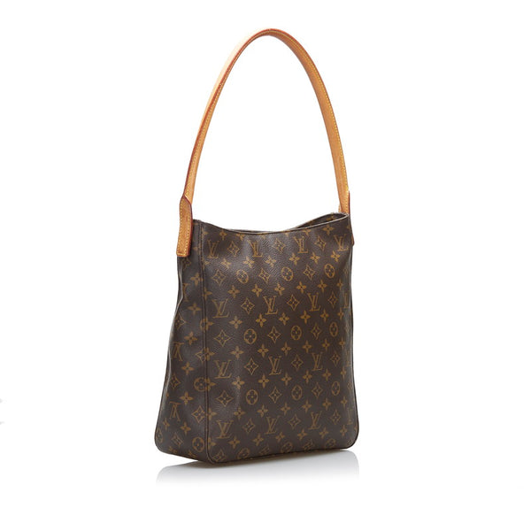 ルイ ヴィトン モノグラム ルーピングGM ハンドバッグ ショルダーバッグ M51145 ブラウン PVC レザー レディース LOUIS VUITTON 【中古】