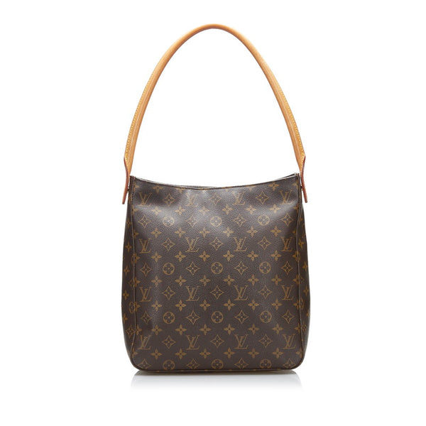 ルイ ヴィトン モノグラム ルーピングGM ハンドバッグ ショルダーバッグ M51145 ブラウン PVC レザー レディース LOUIS VUITTON 【中古】