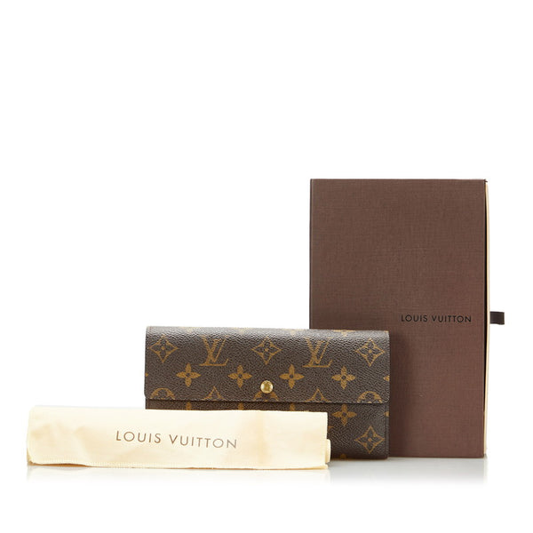 ルイ ヴィトン モノグラム ポルトモネ クレディ 長財布 M61726 ブラウン PVC レディース LOUIS VUITTON 【中古】